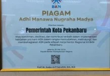 Sukses Kelola Manajemen Aparatur, Pemko Pekanbaru Raih Penghargaan dari BKN