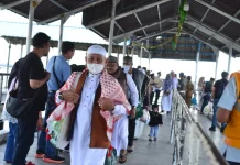 Suasana Haru Warnai Penyambutan Kedatangan Jamaah Haji Meranti