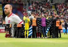 Eriksen Kembali Alami Insiden di Lapangan, saat Denmark Kontra Ukraina
