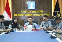 Dukung Percepatan Reformasi Birokrasi, Kemenkum Riau Ikuti Entry Meeting Monev