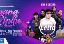 BRImo Permudah Pembelian Tiket Ruang Rindu Konser Letto di Pekanbaru