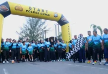Ratusan Peserta Meriahkan Fun Run Road to Riau Bhayangkara Run 2026 di Dumai