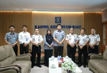 Kemenkum Riau Terima Silaturahmi Kakanwil Ditjen Pemasyarakatan Riau