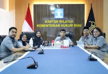 Kemenkum Riau Ikuti Sinkronisasi Penyederhanaan Regulasi secara Virtual