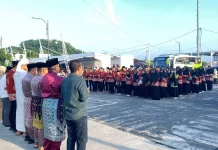 Wako Lepas Keberangkatan Kafilah Dumai menuju MTQ ke-44 di Kuansing