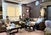 Bupati Kampar Terima Kunjungan Danyonif 132