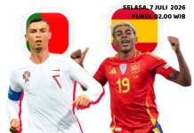 Portugal vs Spanyol, Derby Iberia Panaskan Babak 16 Besar Piala Dunia 2026