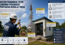 Sistem Penangkal Petir Lindungi Perangkat Penyiaran Bernilai Tinggi