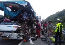 Kecelakaan Bus Pelangi di Tol Pekanbaru-Dumai, Dua Orang Meninggal Dunia