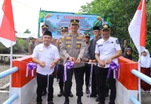 Polres Meranti Kembali Resmikan Jembatan Merah Putih Presisi