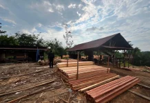 Polda Riau Sita 780 Batang Kayu Hasil Illegal Logging dari Sawmill Ilegal di Kampar