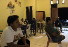 Kukerta Unri Desa Sialang Pasung Gelar Nobar Final Piala Dunia