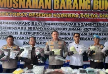 Polda Riau Musnahkan Narkotika Jaringan Internasional