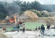 Polda Riau Musnahkan 525 Rakit PETI dalam Operasi Kuantan Merah Putih Presisi 2026