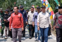 Sekda Sudandri Tinjau Pembangunan Jalan Lukit-Sungai Tengah Merbau