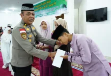 Peringatan Maulid Nabi, Polres Meranti Berbagi Kebahagiaan dengan Anak Yatim