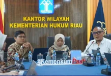 Kanwil Kemenkum Riau Ikuti Uji Petik Pembentukan JF Pemeriksa Layanan AHU