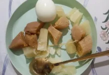 Sarapan Sehat dengan Telur, Ubi dan Pisang Rebus