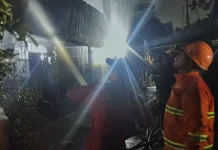 Kebakaran Hanguskan Rumah Warga Tembilahan