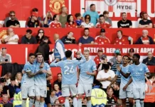 Tampil dengan 10 Pemain, Man City Taklukkan MU 1-0 di Old Trafford