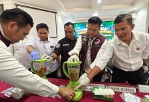Polresta Pekanbaru Musnahkan Pil Ekstasi hingga Etomidate