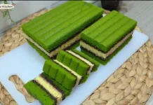Cara Membuat Bolu Lapis Matcha Coklat Lumer – Lembut, Cantik & Lezat
