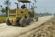 Pemkab Inhil Percepat Rekonstruksi Jalan Sanglar