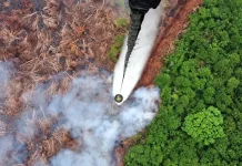Satgas Udara Kembali Padamkan Karhutla di Inhu