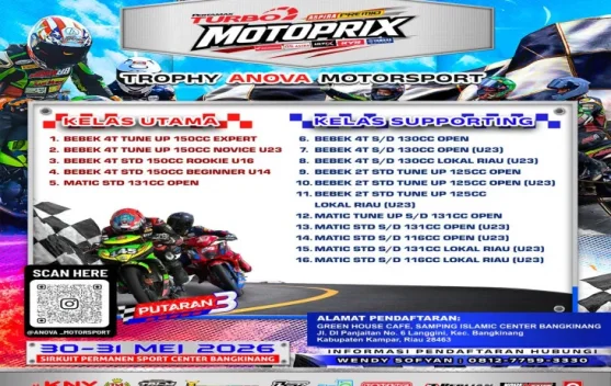 Kejurnas Motorprix Seri 3 Bangkinang Jadi Magnet Pembalap Sumatra