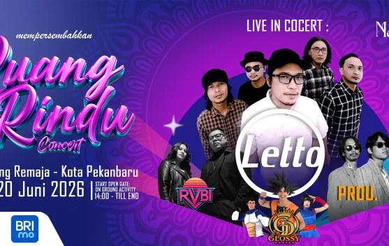 BRImo Permudah Pembelian Tiket Ruang Rindu Konser Letto di Pekanbaru
