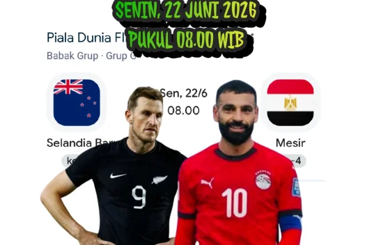 Pertandingan Piala Dunia 2026 Grup B, Selandia Baru vs Mesir