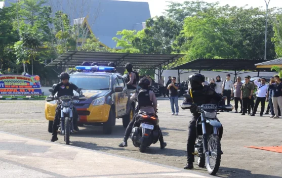 Atraksi Tim RAGA Polres Kepulauan Meranti Semarakkan Hari Bhayangkara ke-80