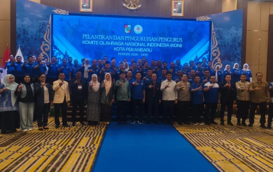 KONI Pekanbaru Kukuhkan 77 Pengurus Baru, Fokus Perkuat Pembinaan Atlet