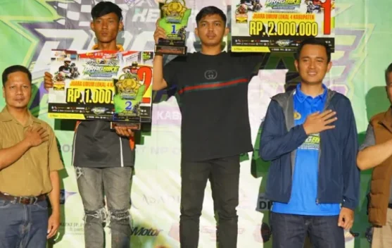 Plt Bupati Muklisin Tutup Drag Bike HUT Bhayangkara