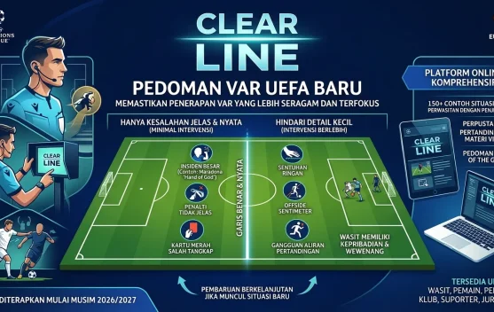 UEFA Perketat VAR, Clear Line Jadi Pedoman Baru Mulai Musim 2026/2027