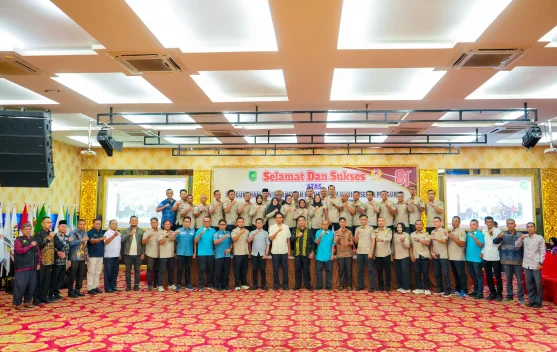 Resmi Dikukuhkan, Pengurus KONI Meranti Berkomitmen Targetkan Prestasi