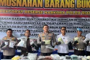 Polda Riau Musnahkan Narkotika Jaringan Internasional