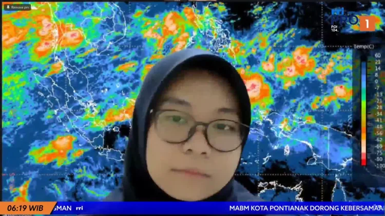 Prakiraan Cuaca Kalimantan Barat Senin, 16 Februari 2026