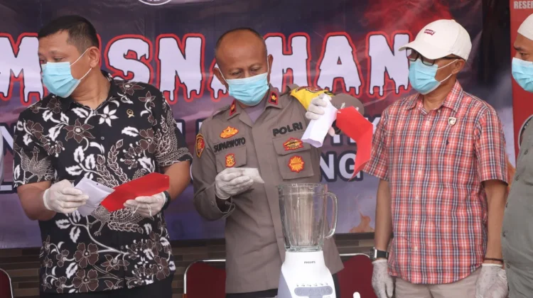 Polres Bengkayang Musnahkan 155,73 gram Sabu dari Dua Kasus