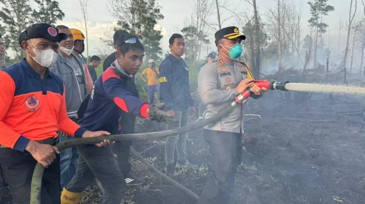 Polres dan BPBD Kubu Raya Selidiki 7,2 Hektare Lahan Terbakar