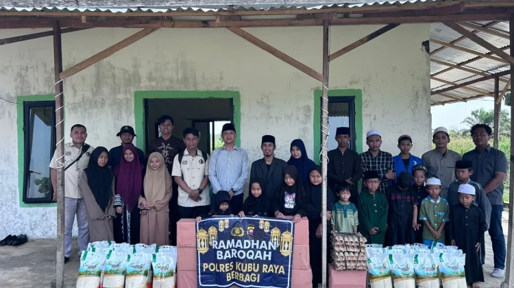 Tebar Manfaat di Bulan Ramadan, Satintelkam Polres Kubu Raya Gelar Bakti Sosial