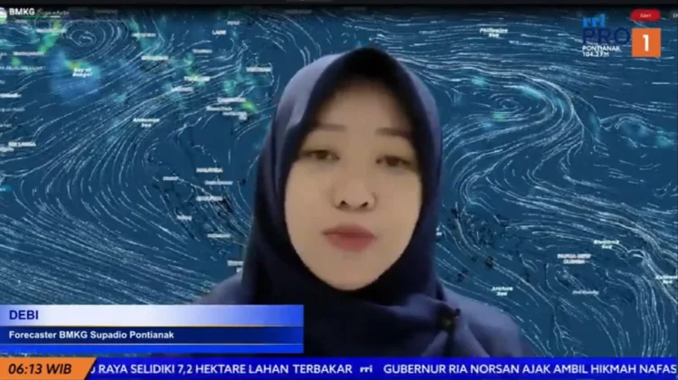 Update Cuaca di Kalbar 22 Maret 2026