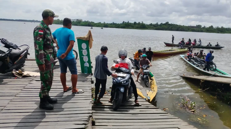 Koramil Teluk Keramat Amankan Transportasi Air saat Lebaran