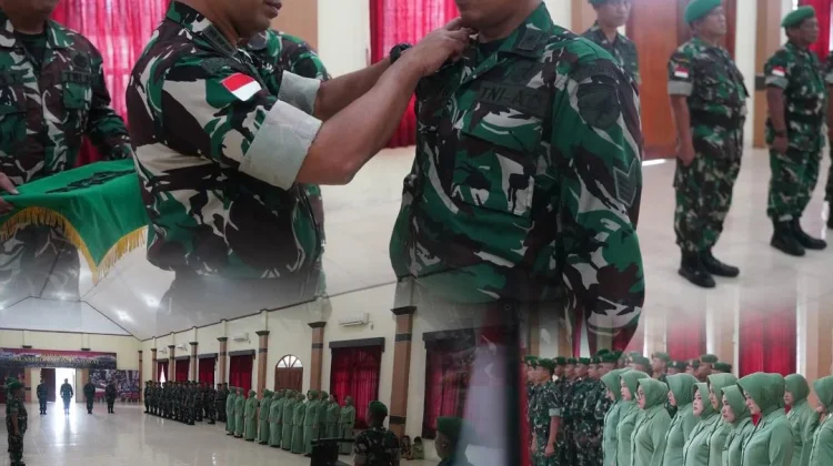 Kasrem Pimpin Laporan Korps 17 Prajurit Naik Pangkat