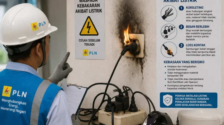 PLN Ingatkan Bahaya Kebakaran akibat Instalasi Listrik