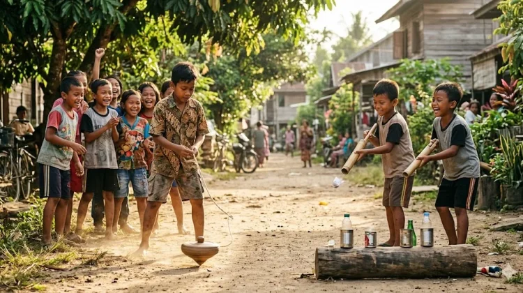 Permainan Rakyat yang Terlupakan: Mengenang Serunya Gasing dan Lantak yang Sarat
