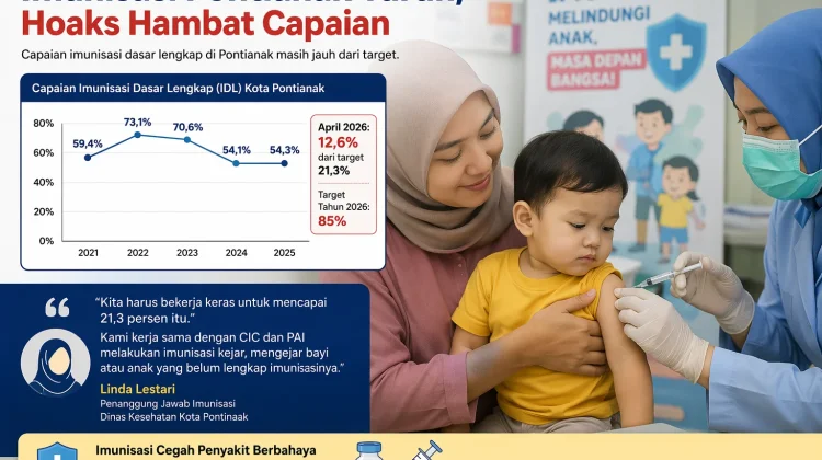 Capaian Imunisasi Pontianak Turun, Hoaks Jadi Tantangan Serius