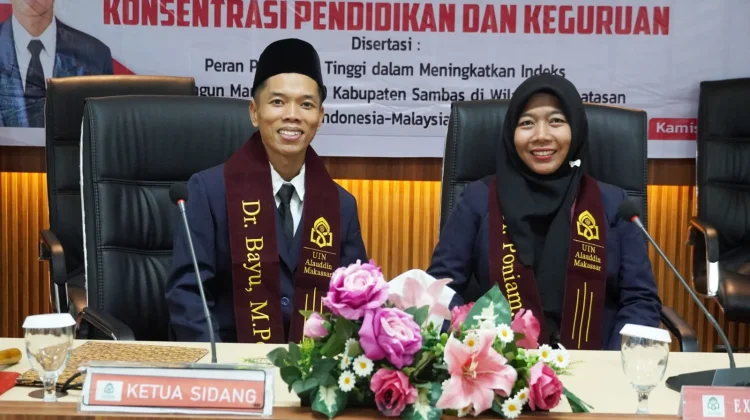 Suami Istri Asal Sambas Raih Gelar Doktor Bersama di UIN Alauddin Makassar