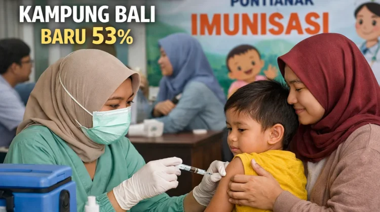 Capaian Imunisasi Kampung Bali Baru 53 Persen