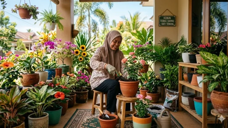 Menanam Bunga di Teras: Hiburan Sederhana yang Bikin Hati Tenang